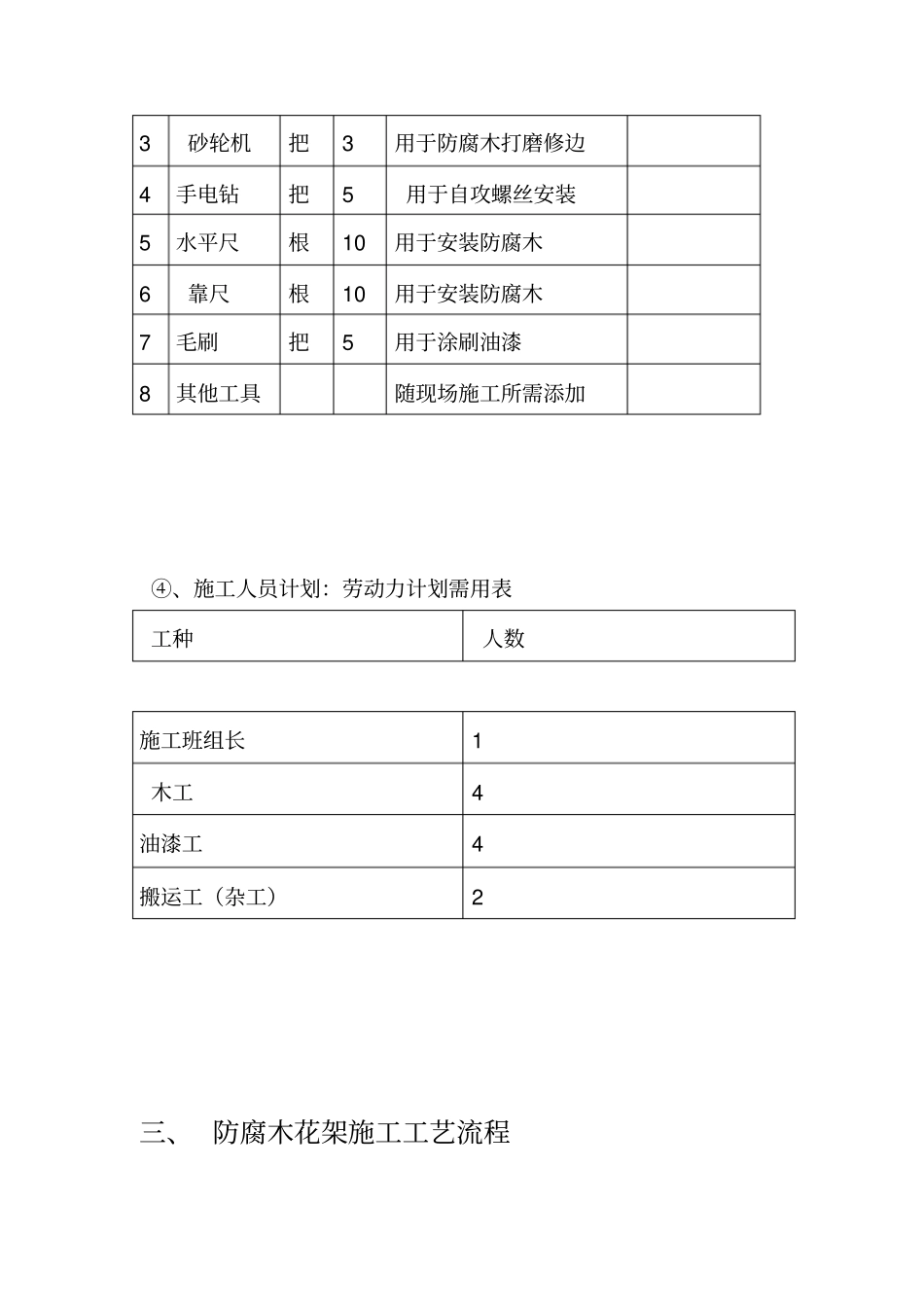 防腐木花架施工方案详解_第3页