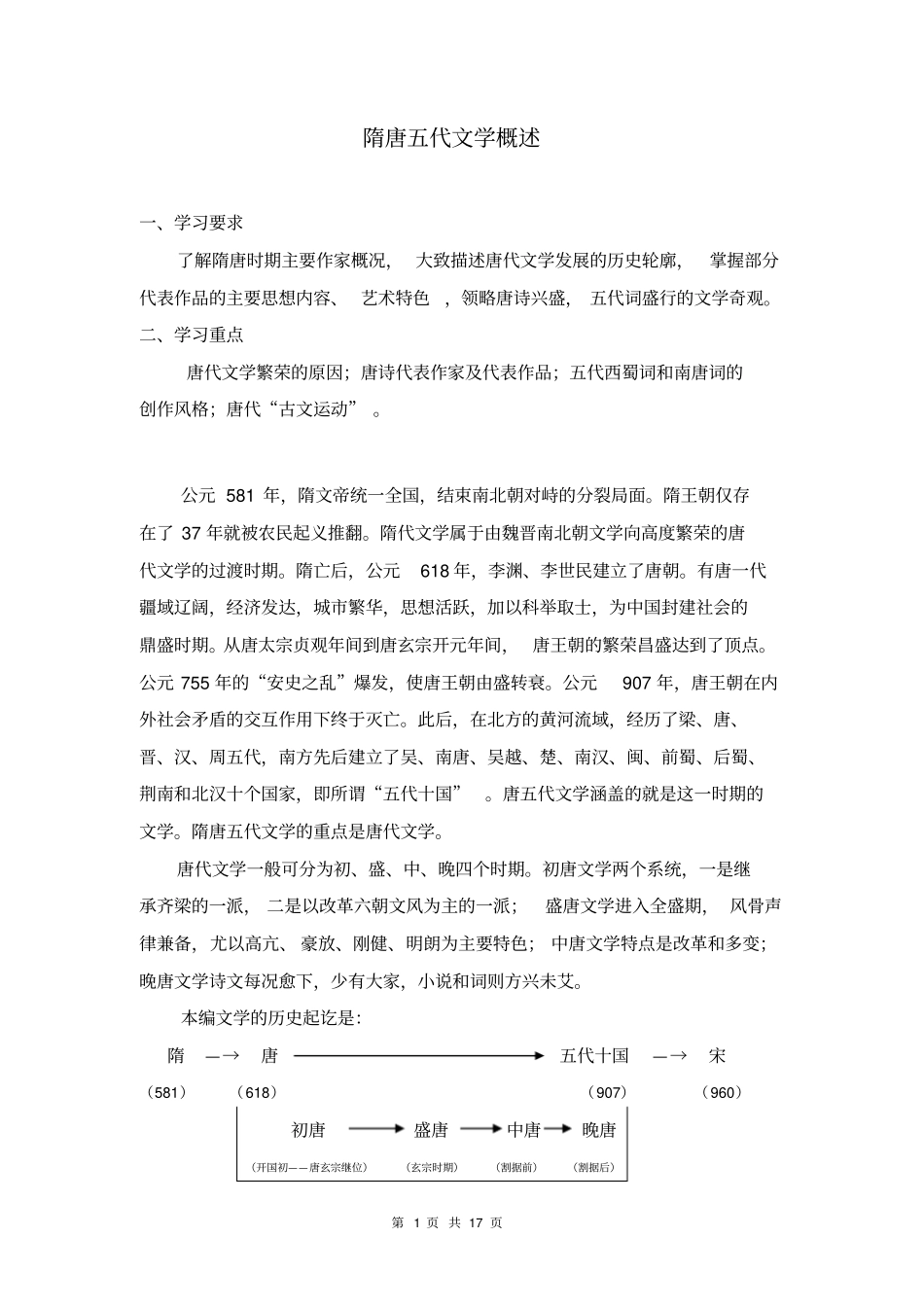 隋唐五代文学_第1页