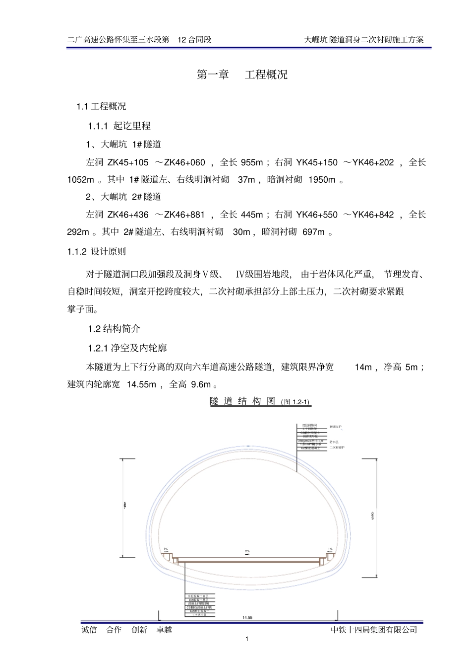 隧道二衬的施工方案_第1页