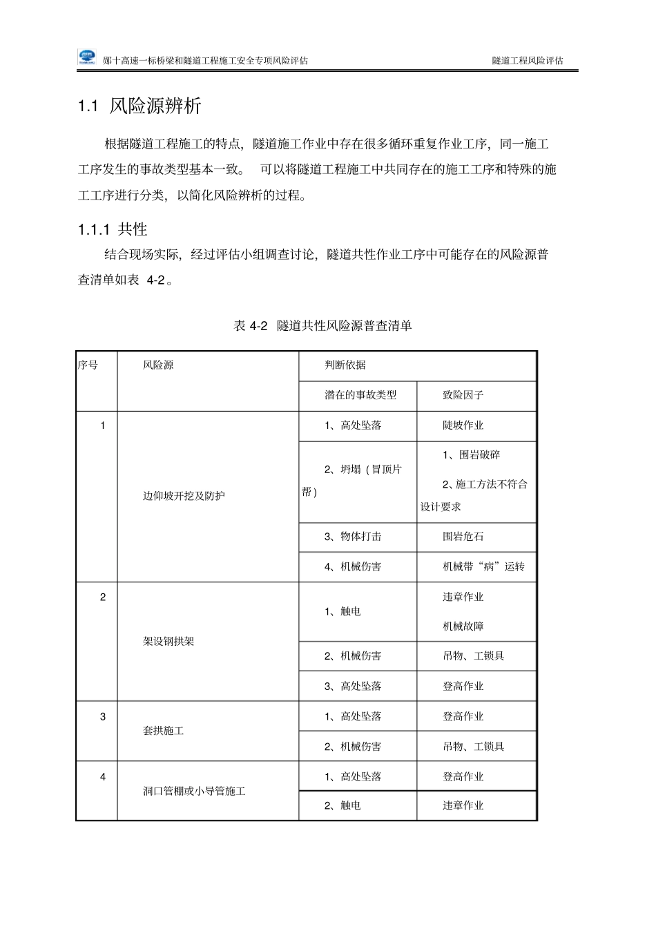 隧道风险源辨析_第1页