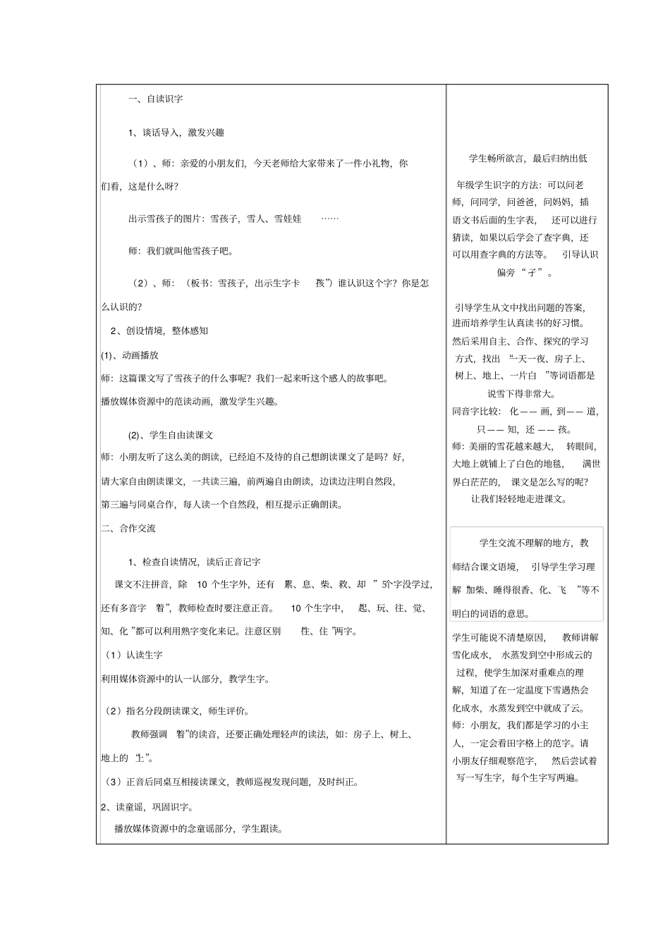 集体备课表一级语文_第2页