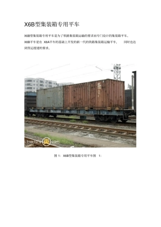 集装箱专用平车讲解