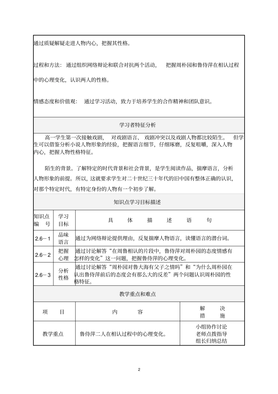 雷雨教学设计-课后反思-专家点评_第2页
