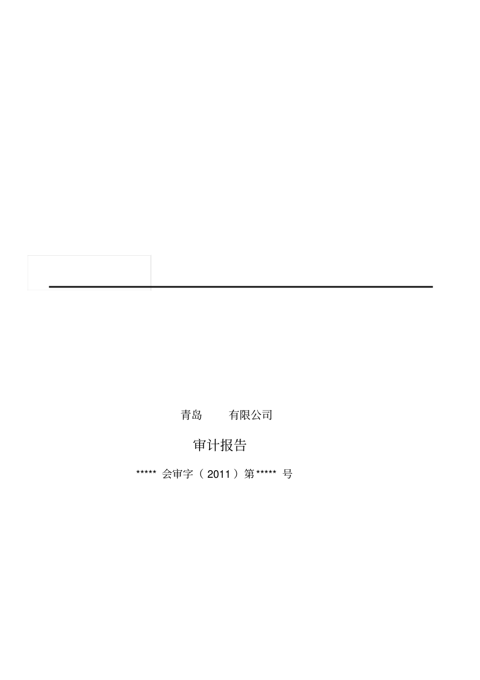青岛某公司审计报告_第1页