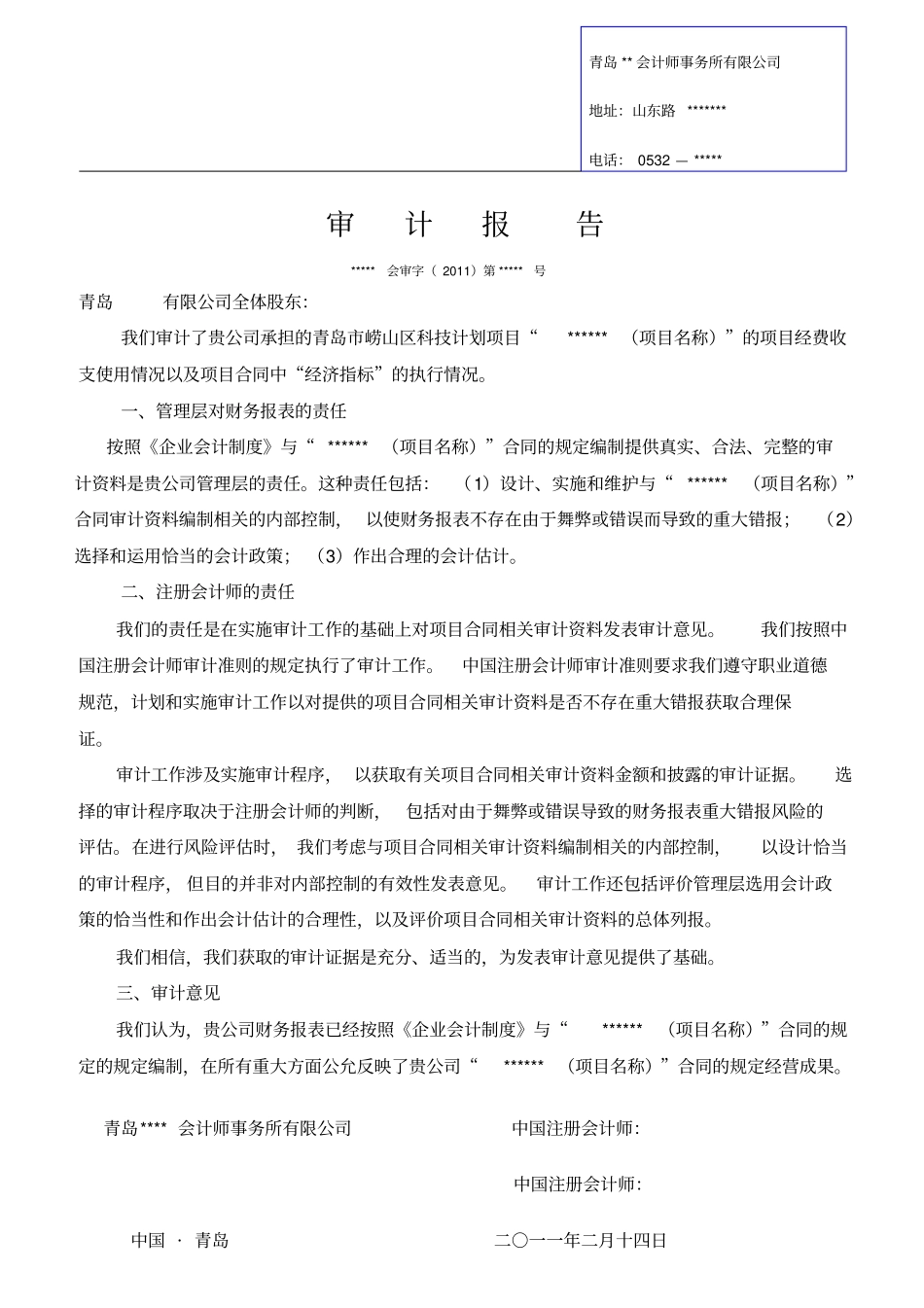 青岛某公司审计报告_第3页