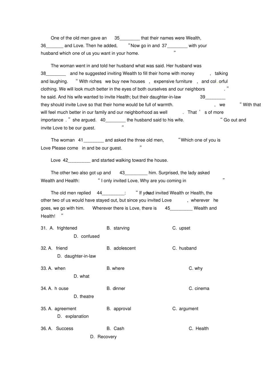 青岛职业技术学院单招英语模拟试题含答案解析_第3页