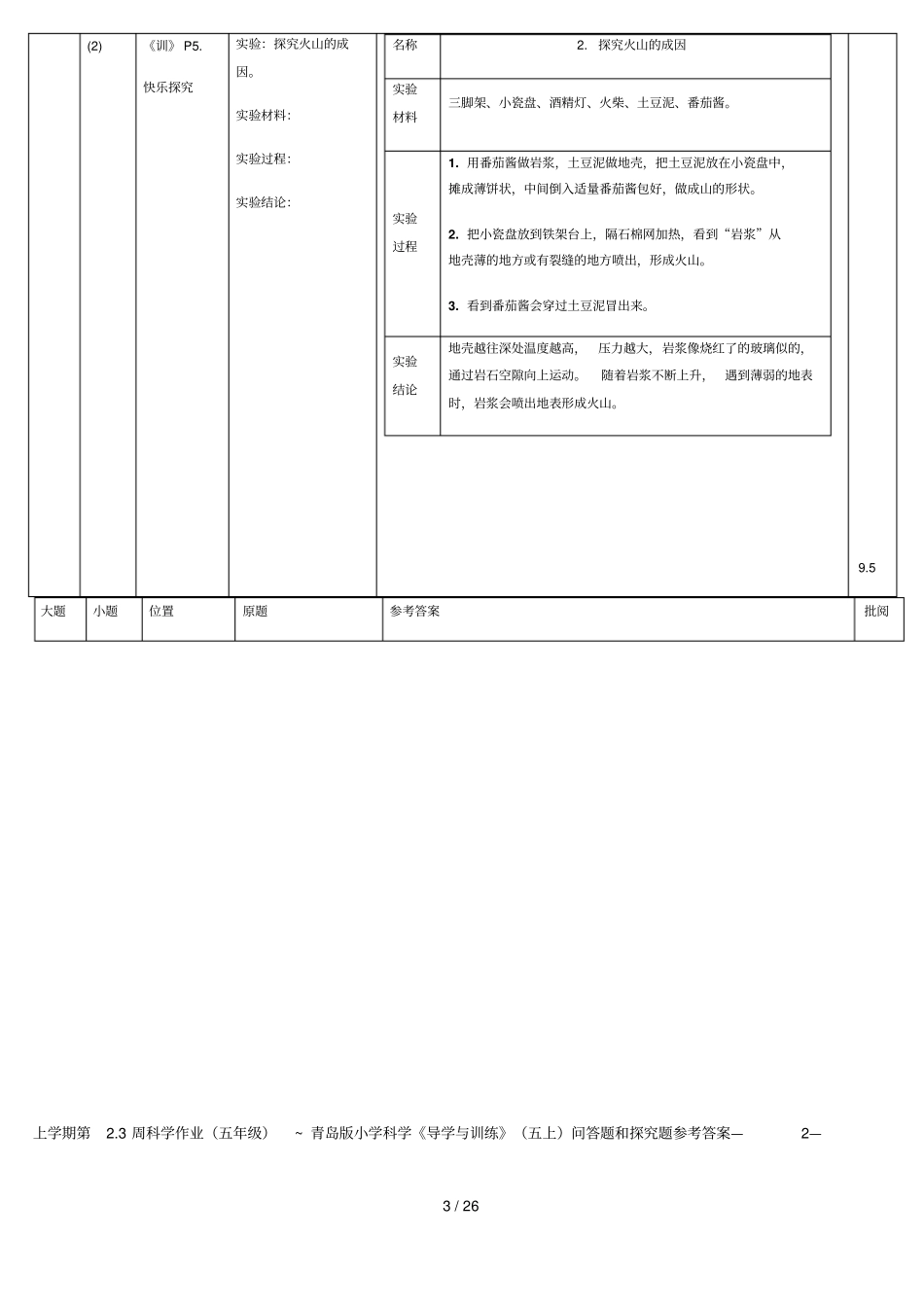 青岛版小学科学导学与训练五上问答题和探究题参考标准答案_第3页
