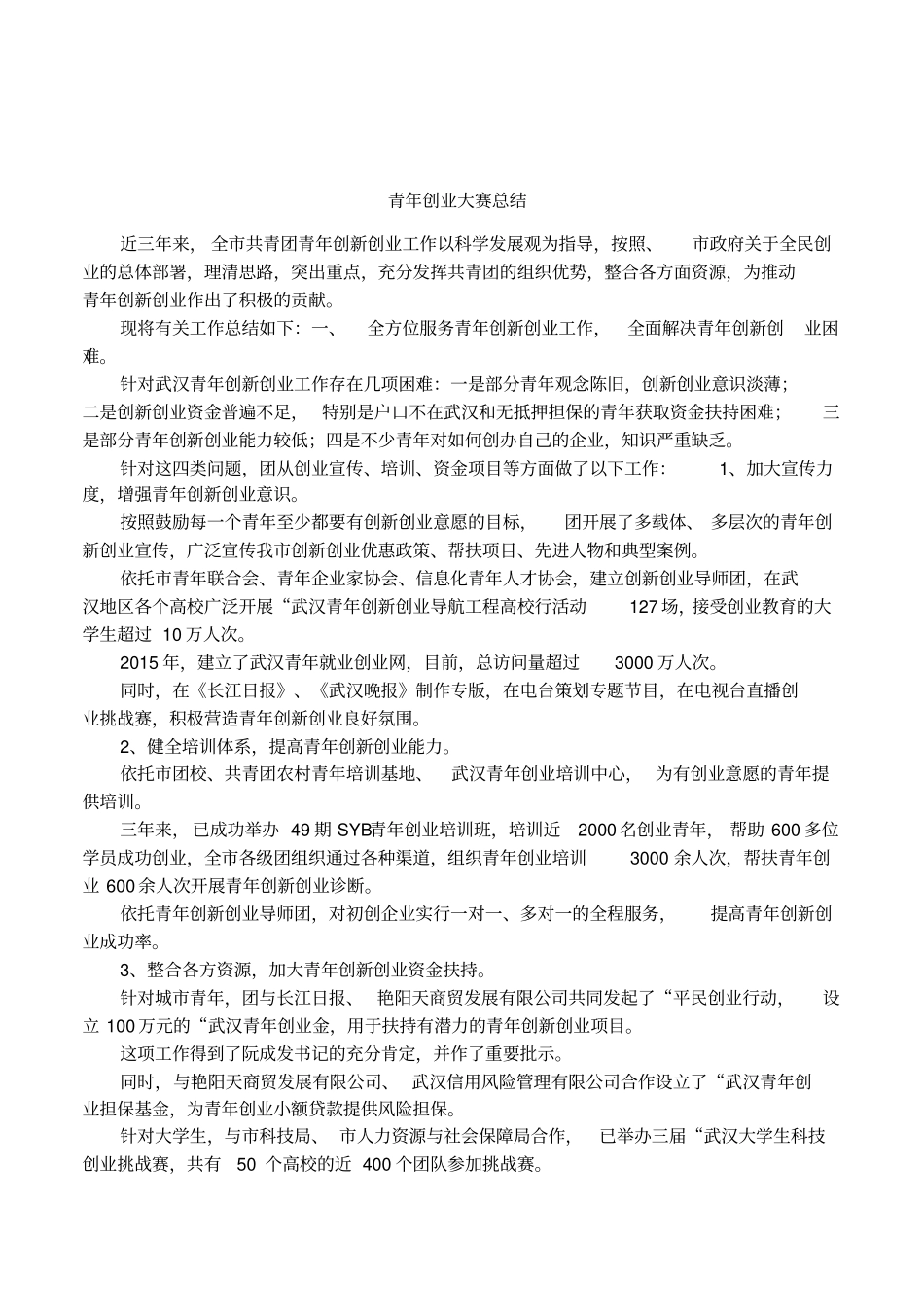 青年创业大赛总结_第1页