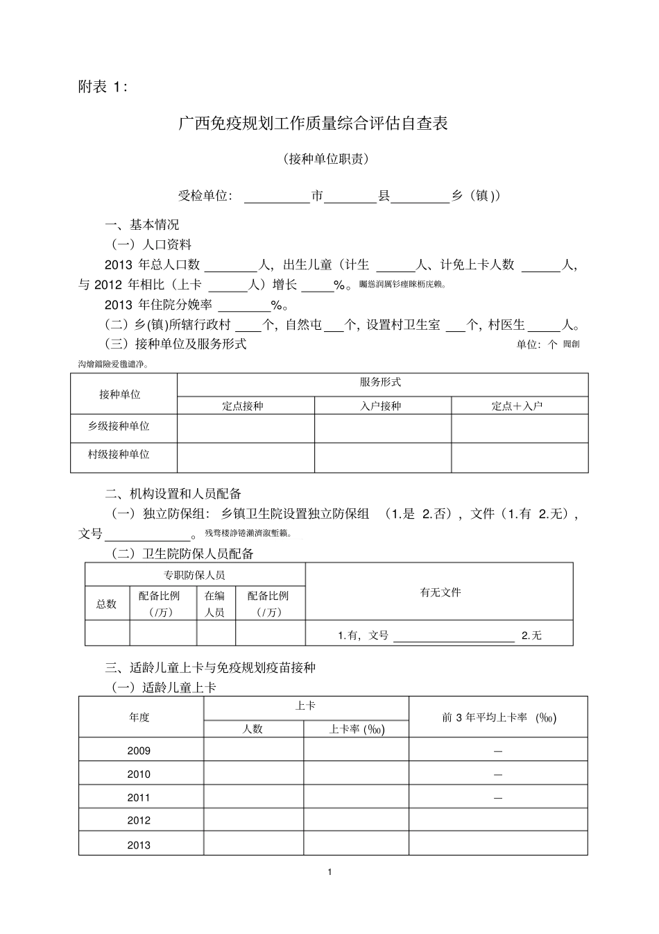 靖西预防接种单位免疫规划工作评价表_第1页