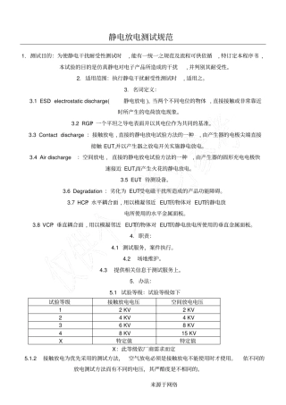 静电放电测试规范