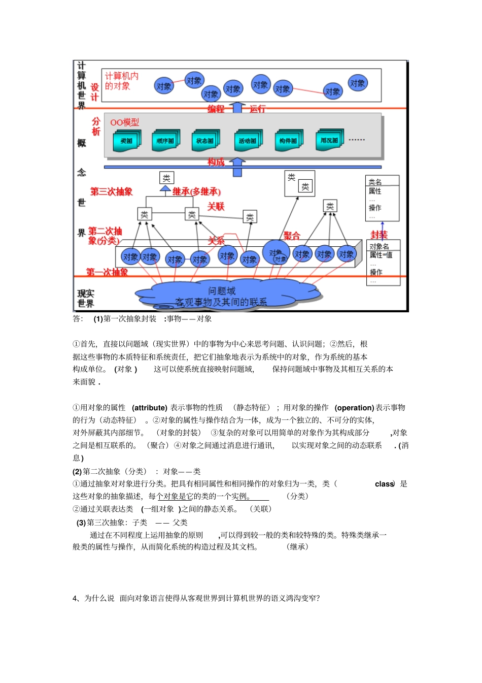 面向对象期末考试答案讲解_第3页