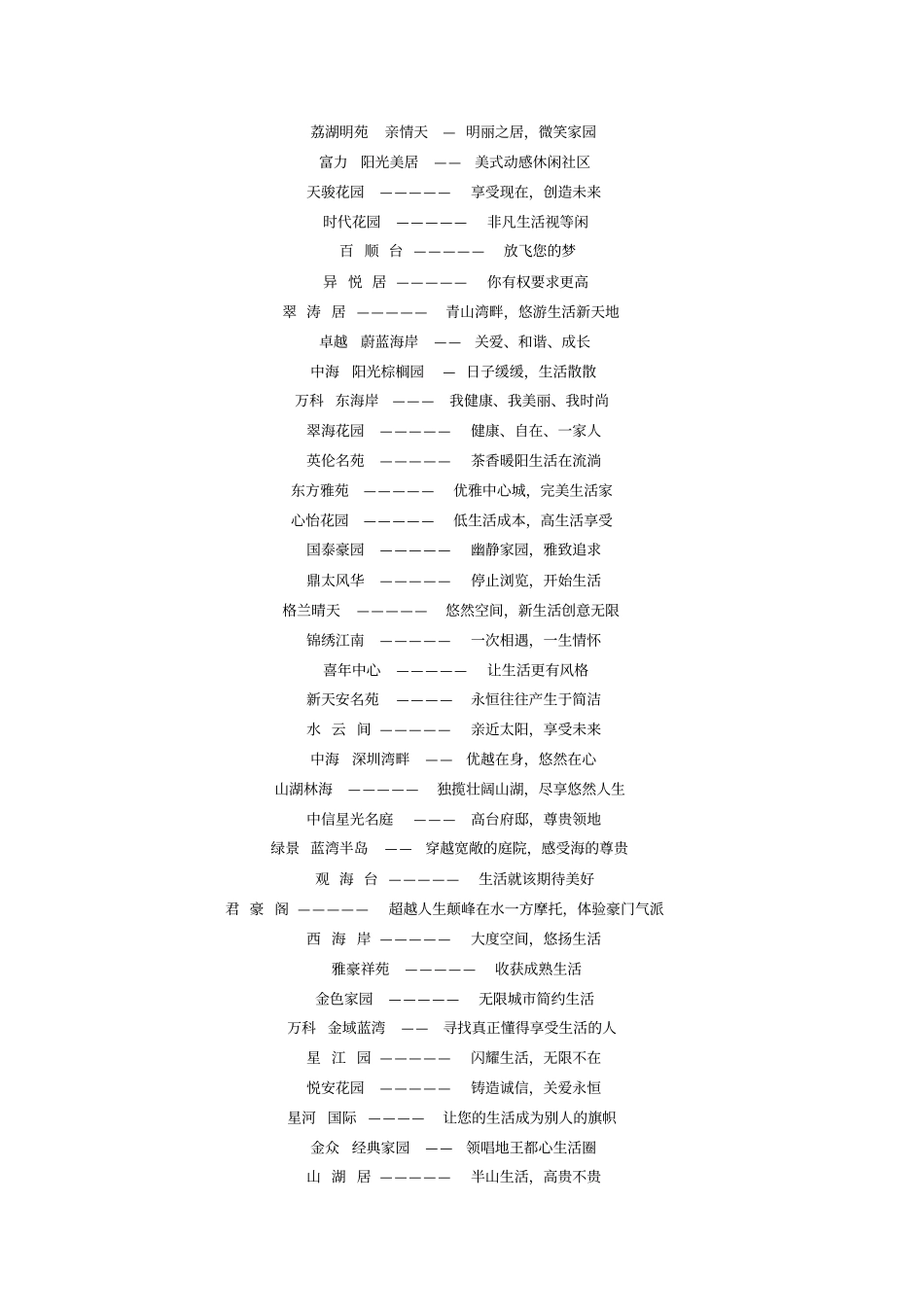 顶级楼盘的slogan_第3页