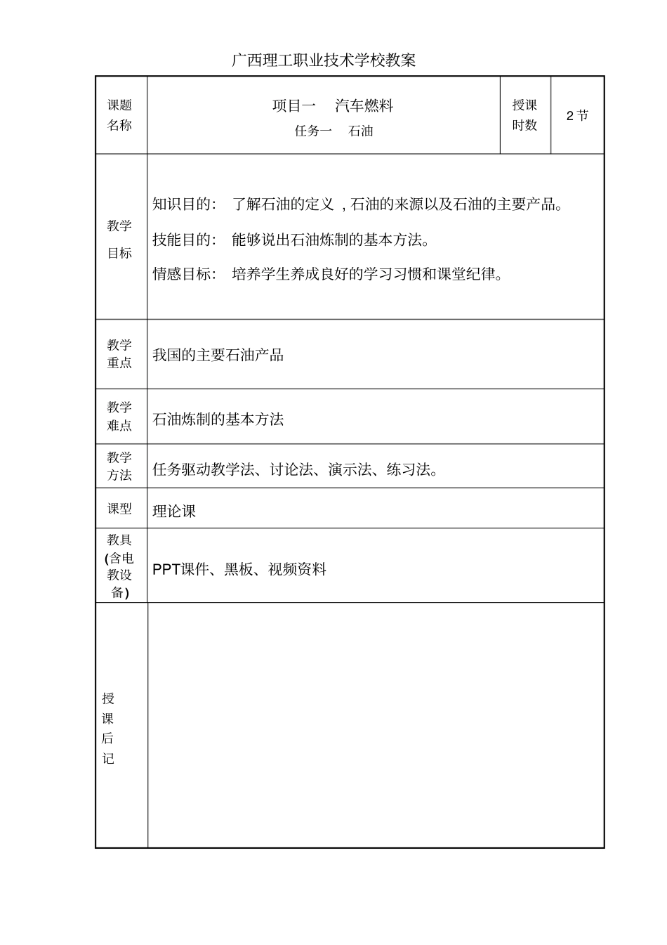 项目一汽车燃料教材_第1页