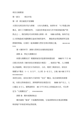 项目全案策划