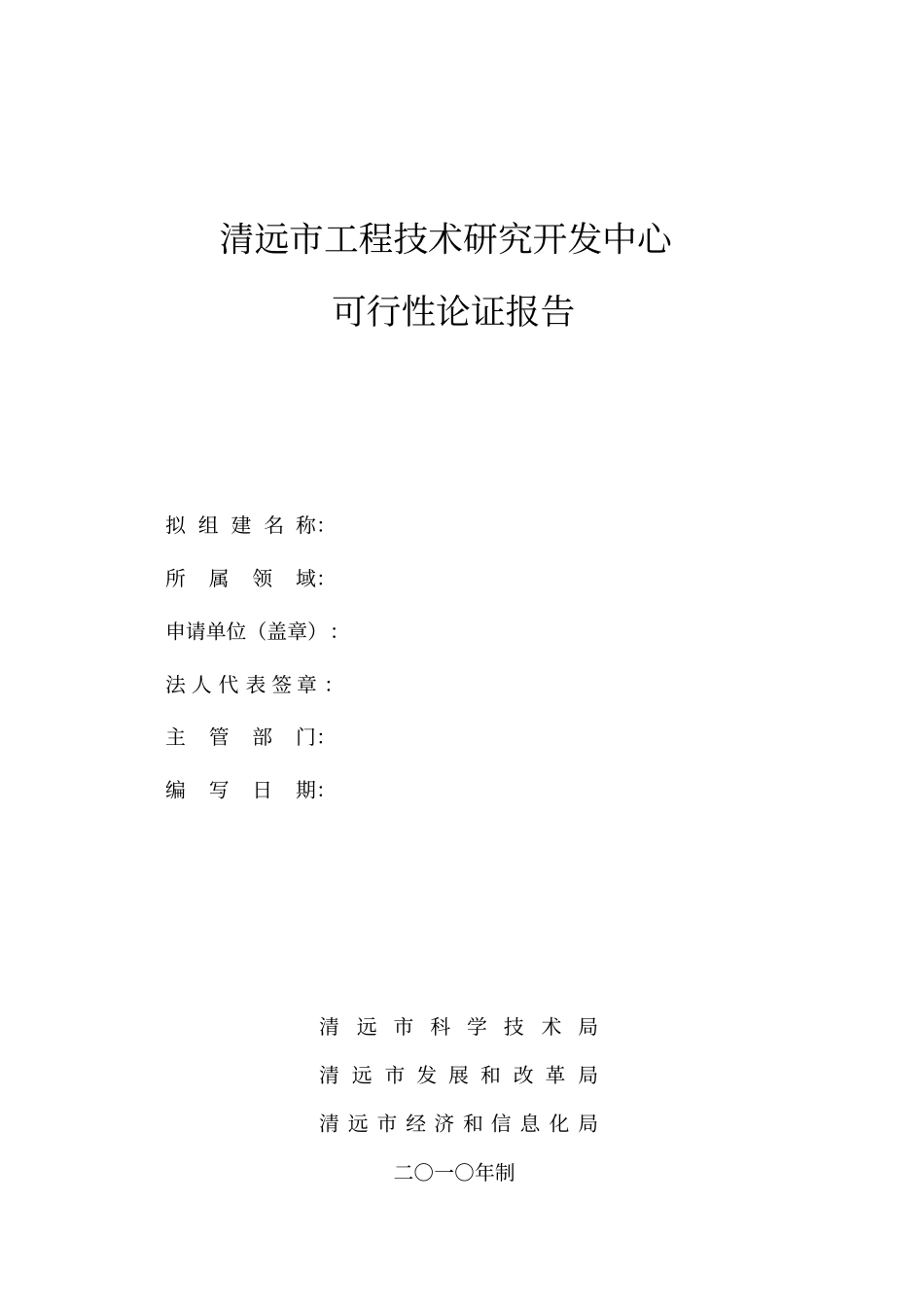 项目可行性论证报告模板_第1页