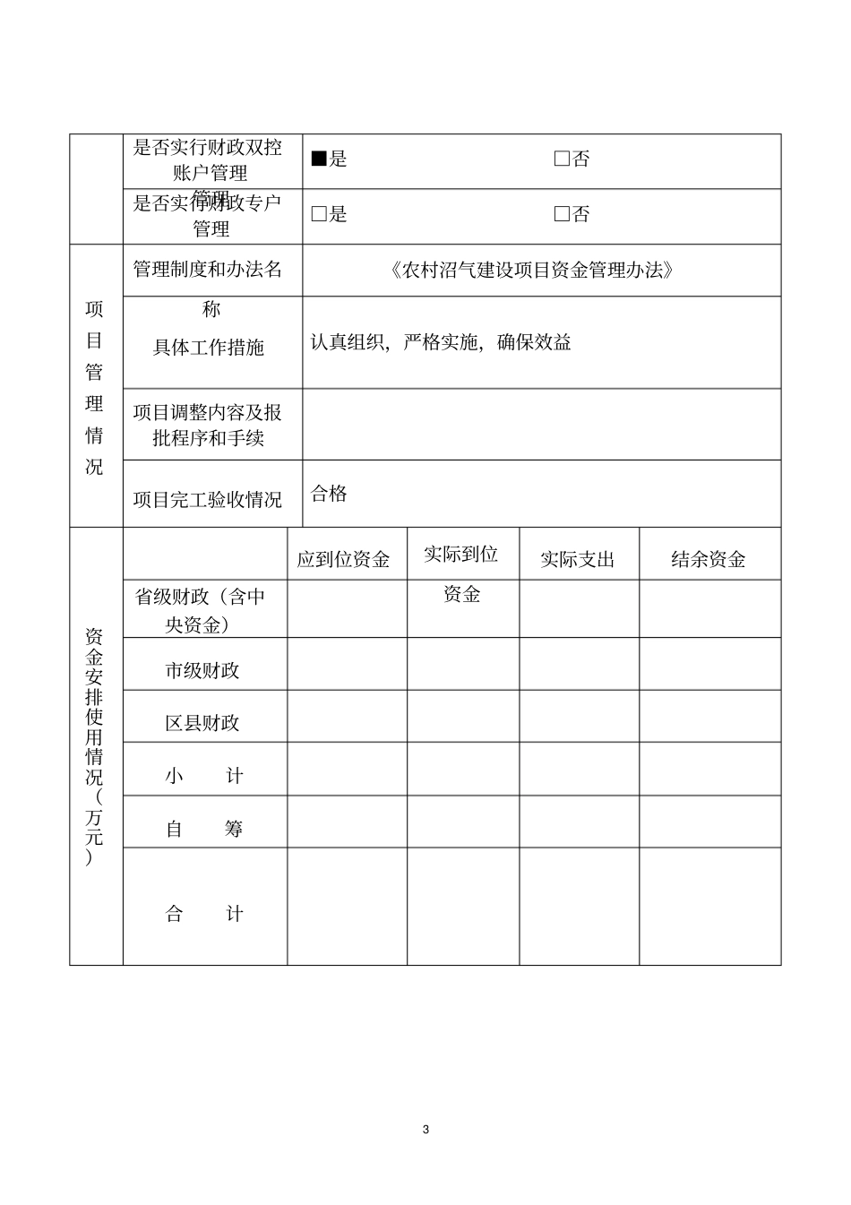 项目实施单位自评报告----范本_第3页