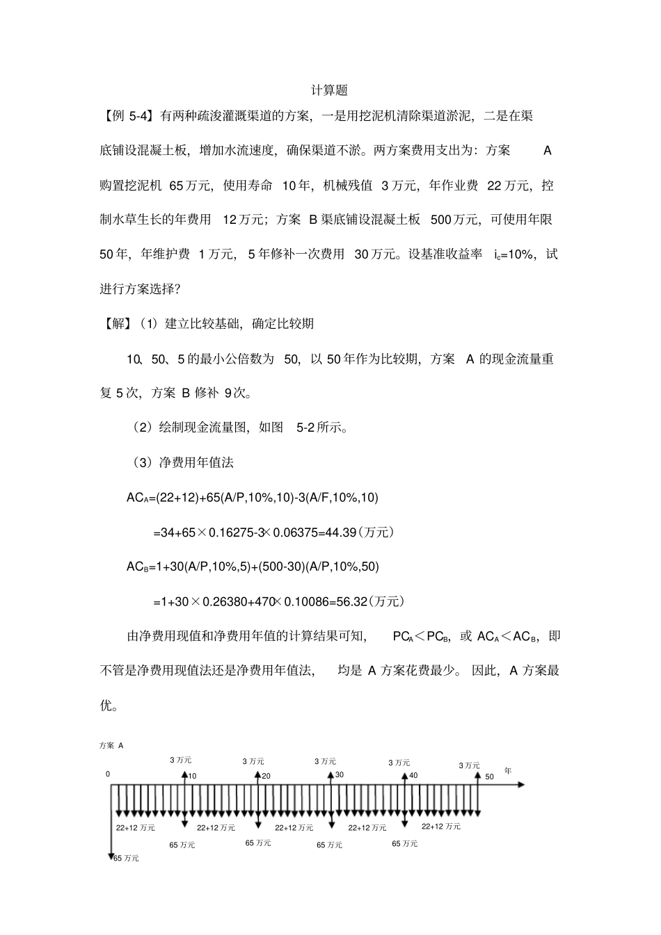 项目投资与融资计算题_第1页