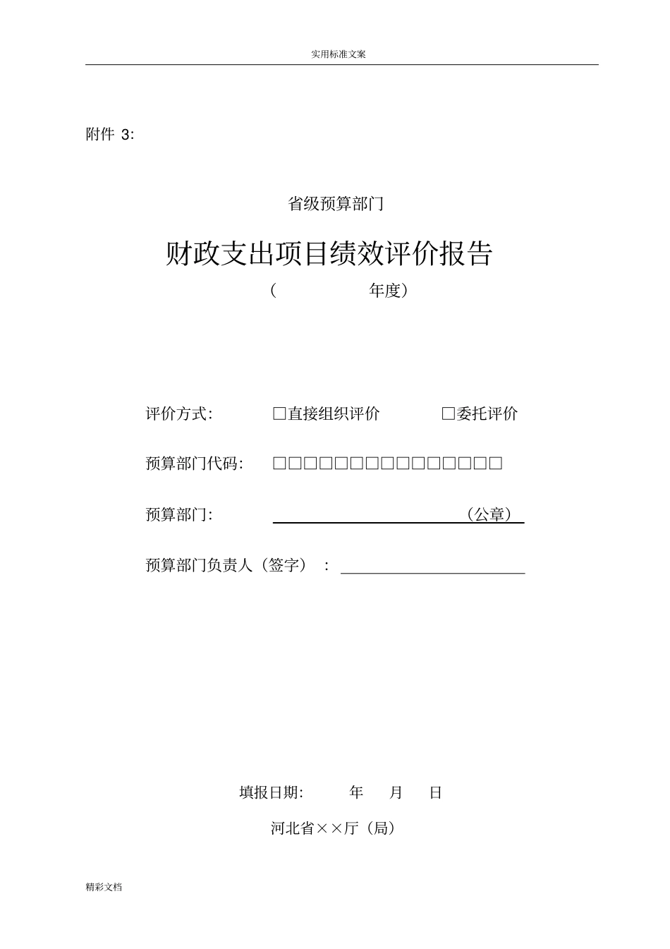 项目的绩效评价与衡量报告材料例范本_第1页