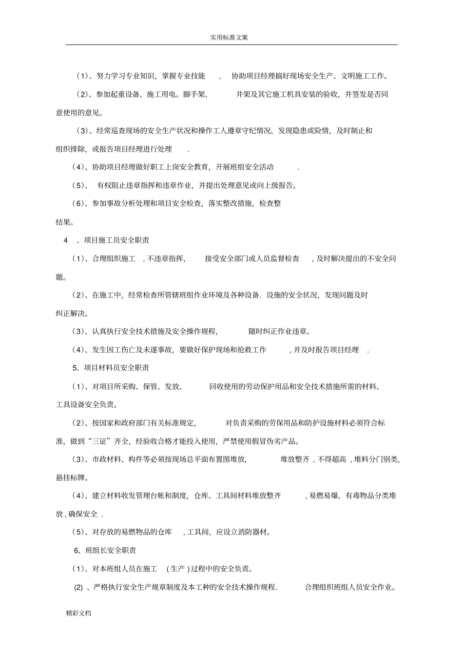 项目的部安全生产责任制及责任目标考核规章制度_第2页