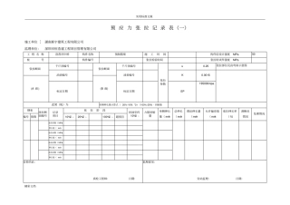 预应力张拉记录表