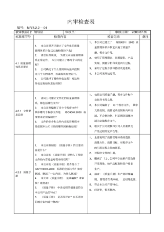 领导层检查表