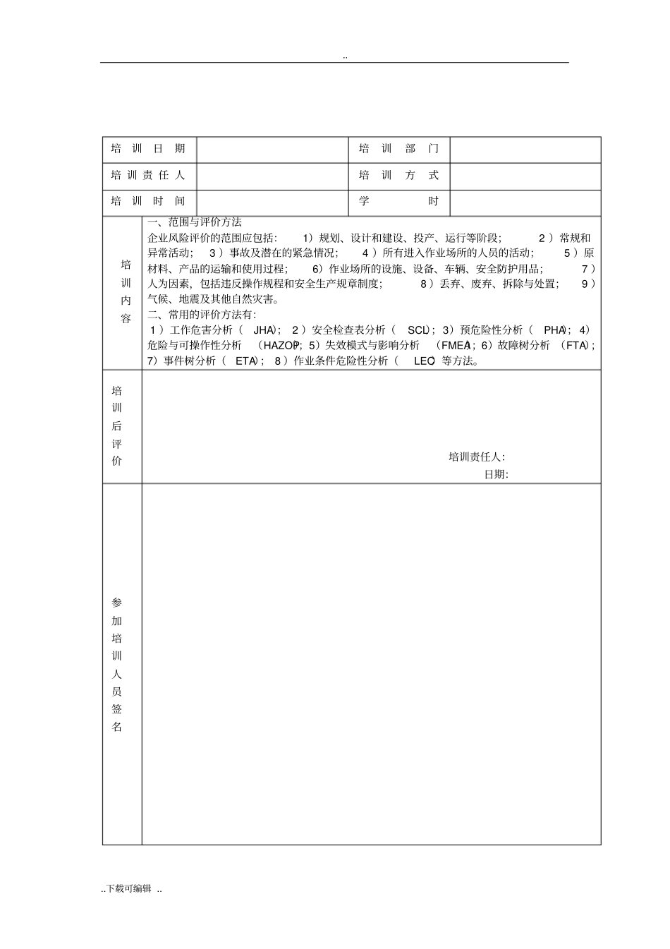 风险管理培训记录文本_第2页