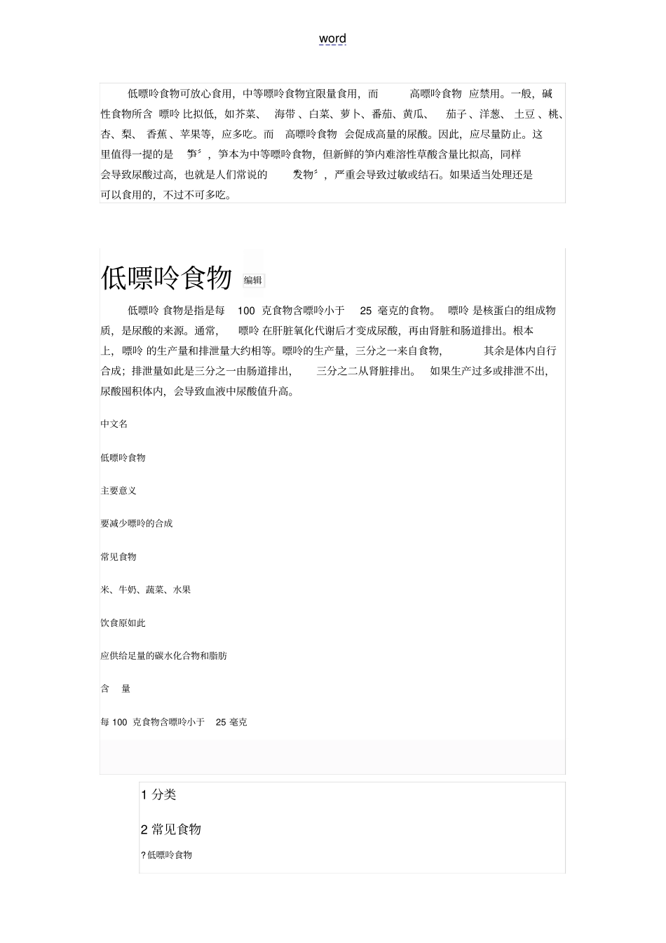 食物嘌呤含量一览表_第2页