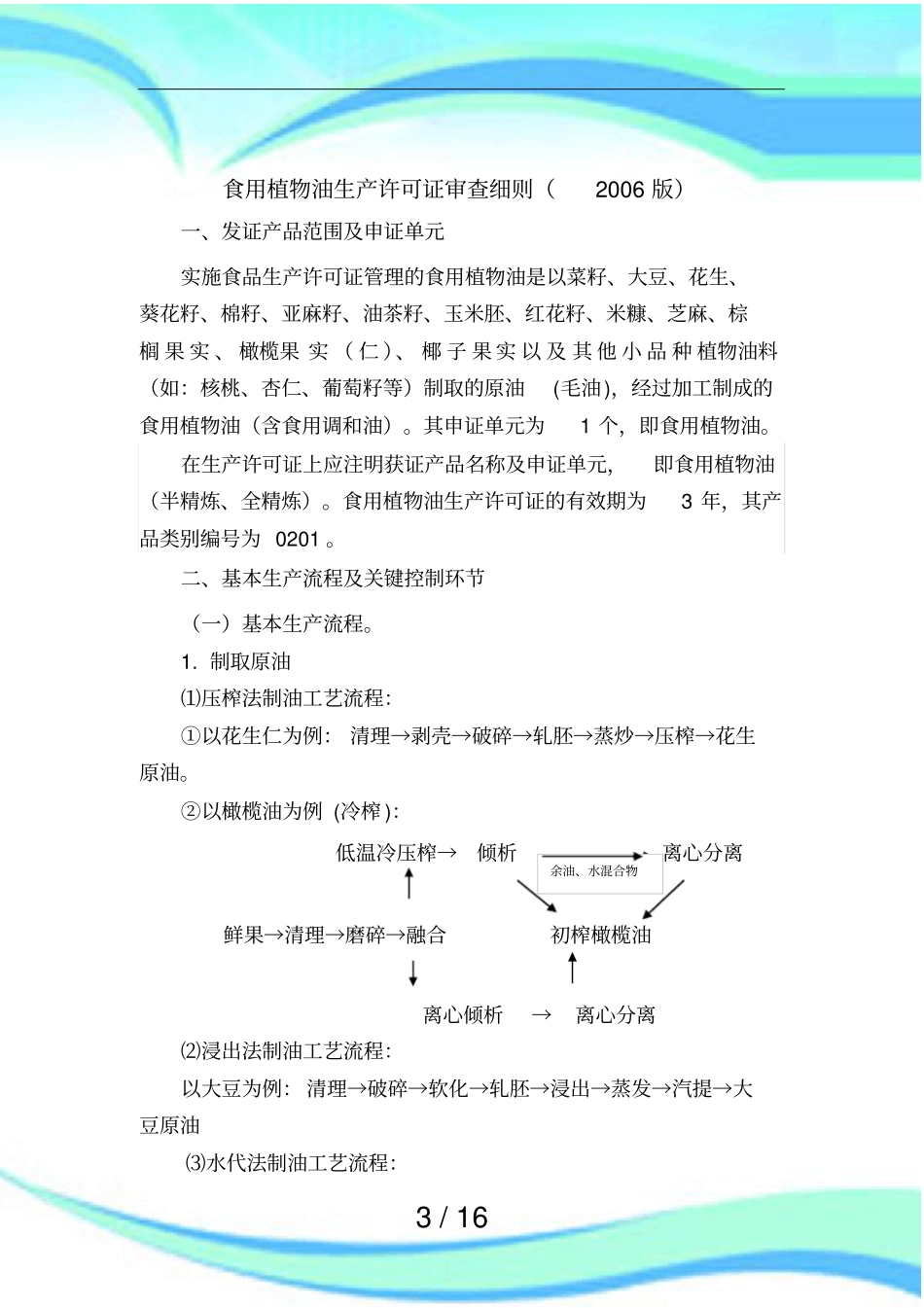 食用油生产许可证审查细则_第3页