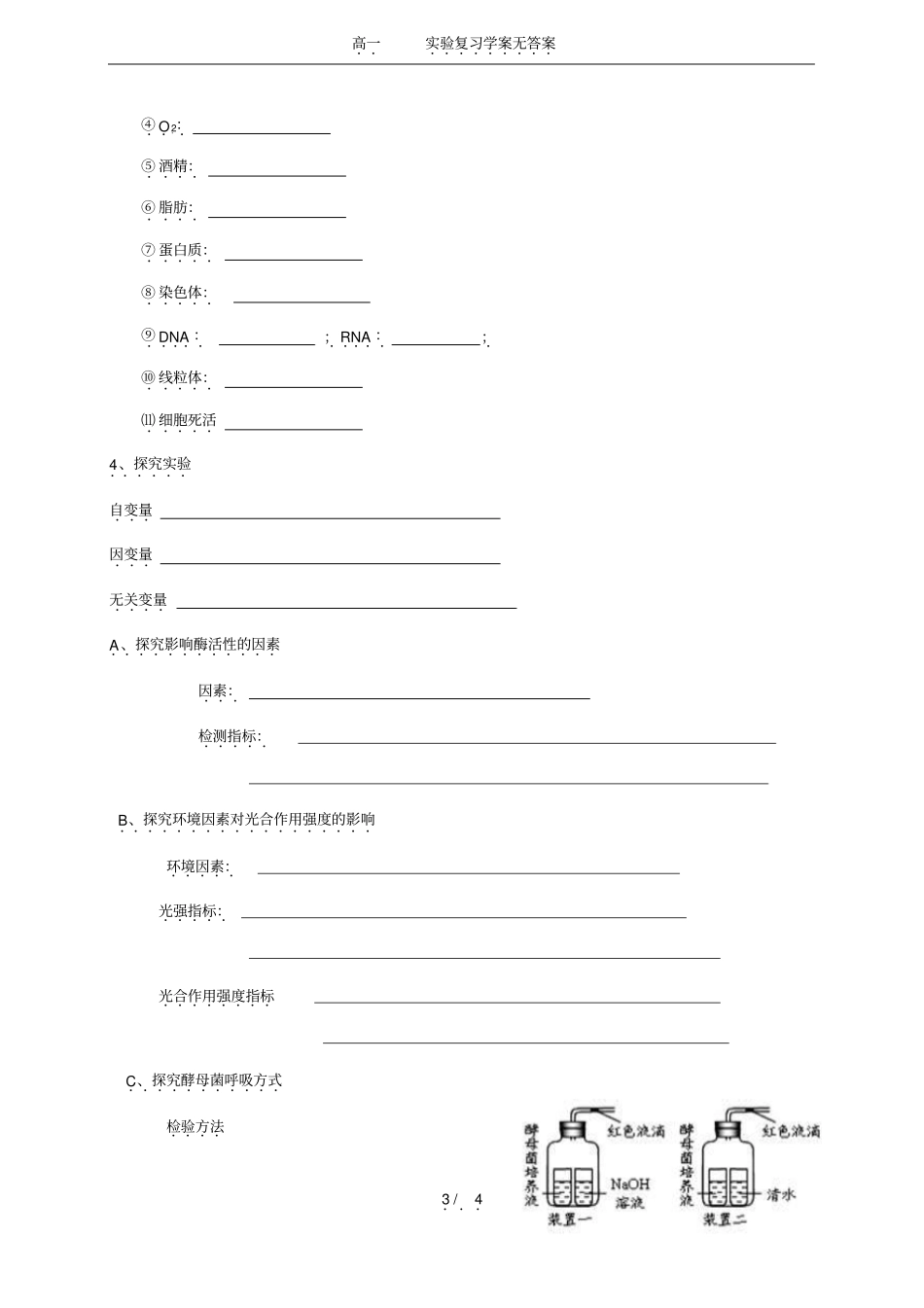 高一试验复习学案无答案_第3页