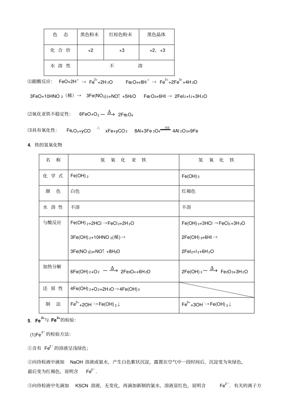 高三化学知识点之铁及其化合物_第3页