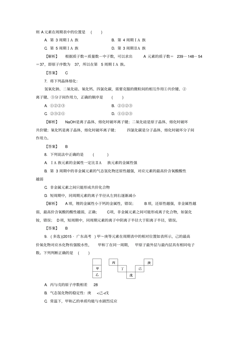 高中化学专题综合测评1苏教版1_第3页
