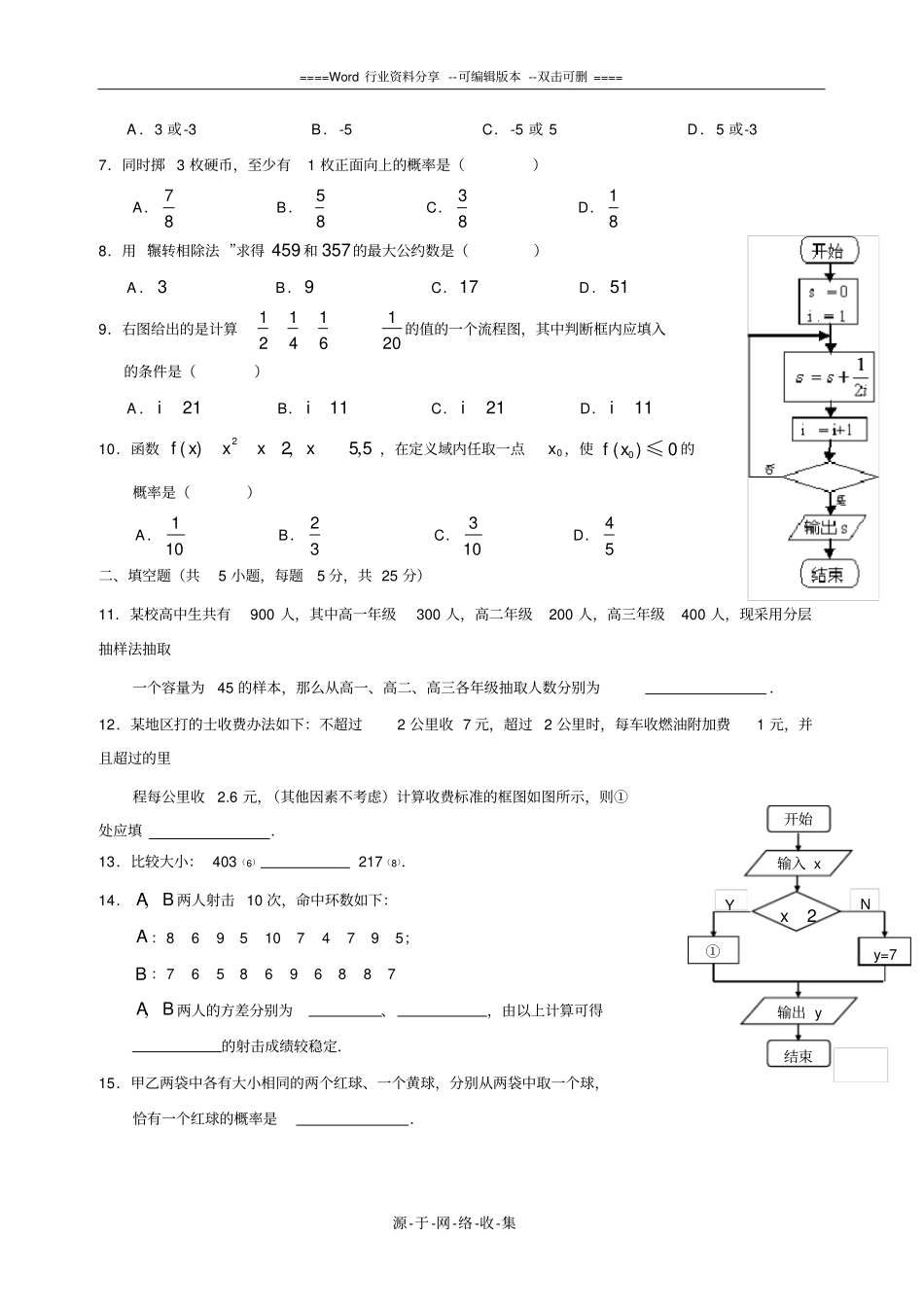 高中数学-必修三模块测试卷含详细答案_第2页