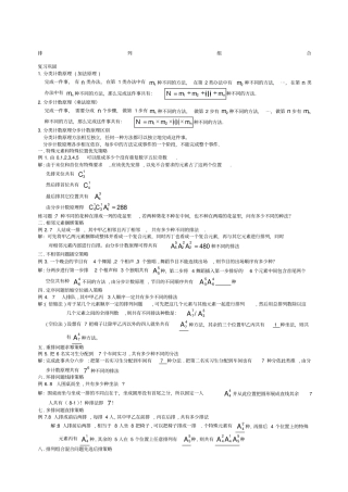 高中数学排列组合知识点