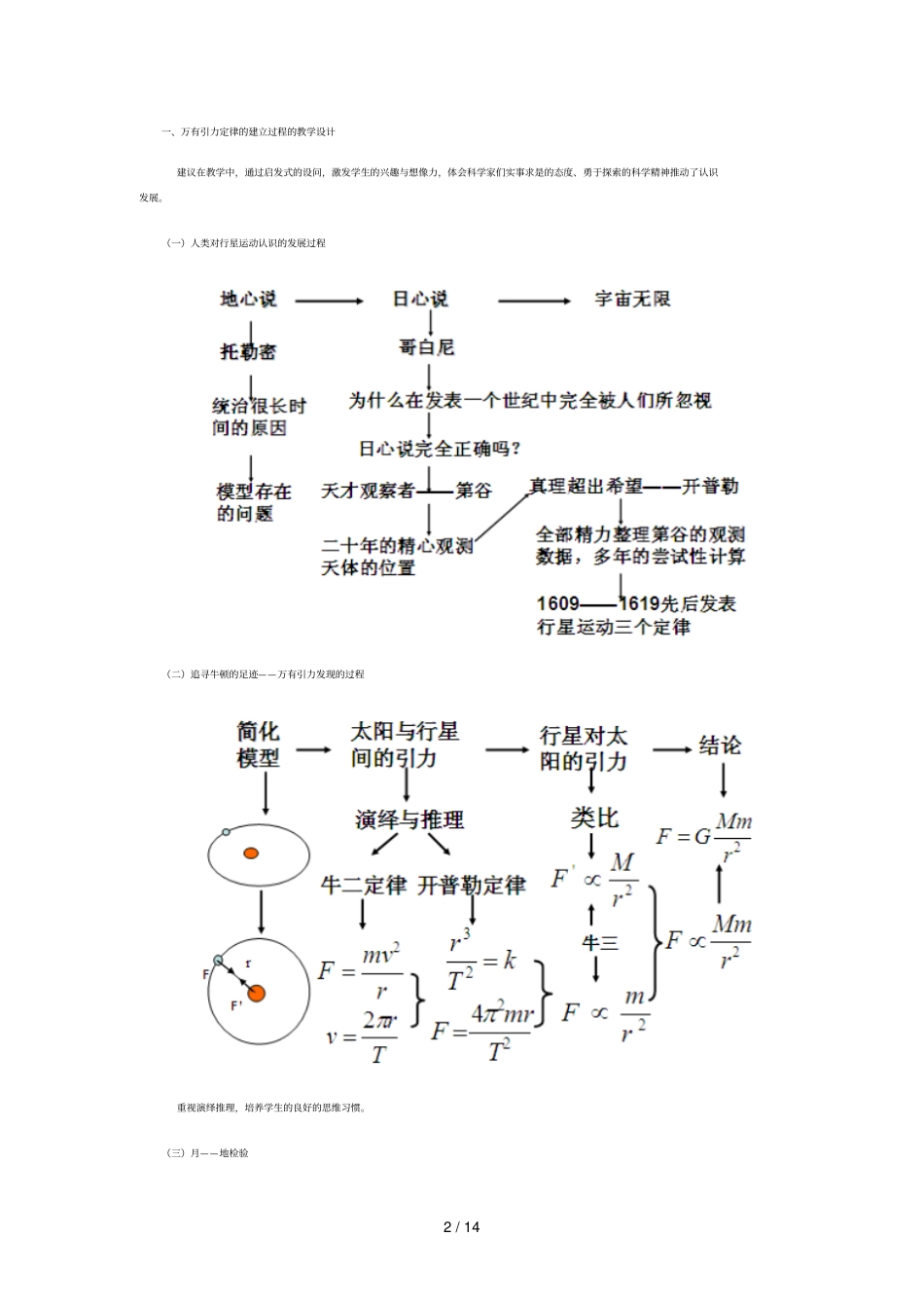 高中物理万有引力与航天教学分析_第2页