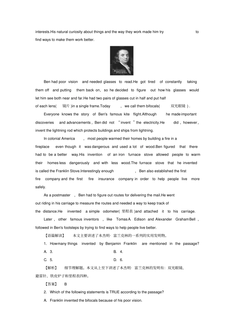 高中英语Unit1GreatScientistsSectionⅡWarmingUp_第2页