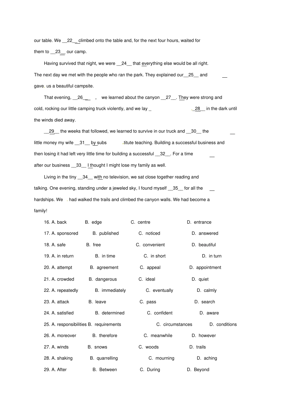 高中英语Unit2Witnessingtime综合练习-牛津译林版选修_第3页