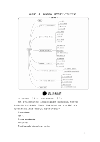 高中英语WELCOMEUNITSectionⅡGrammar教学案新人教版必修第一册