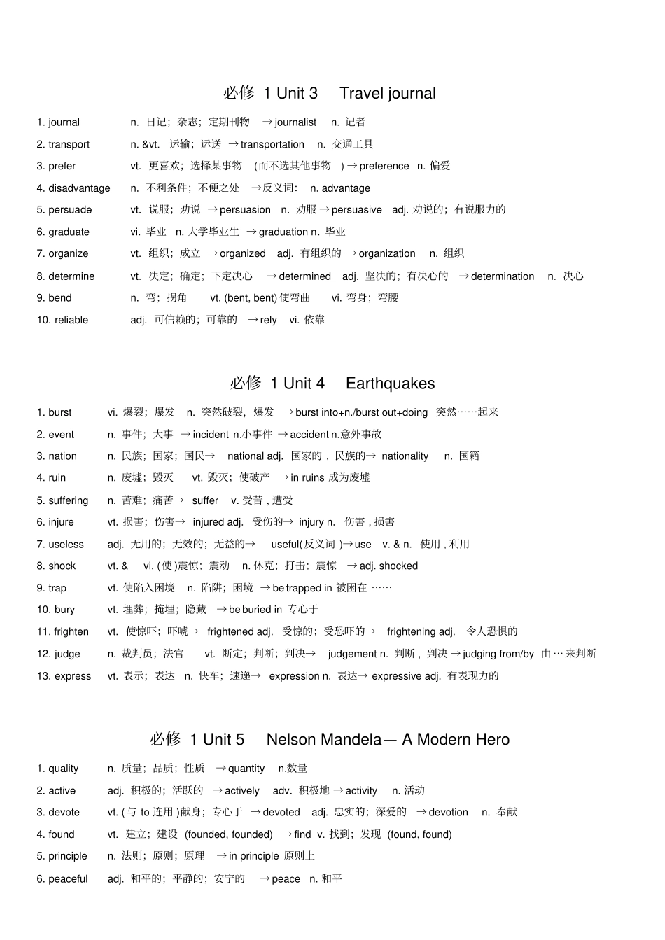 高中英语人教版单词变形必修一至选修八汇总_第2页