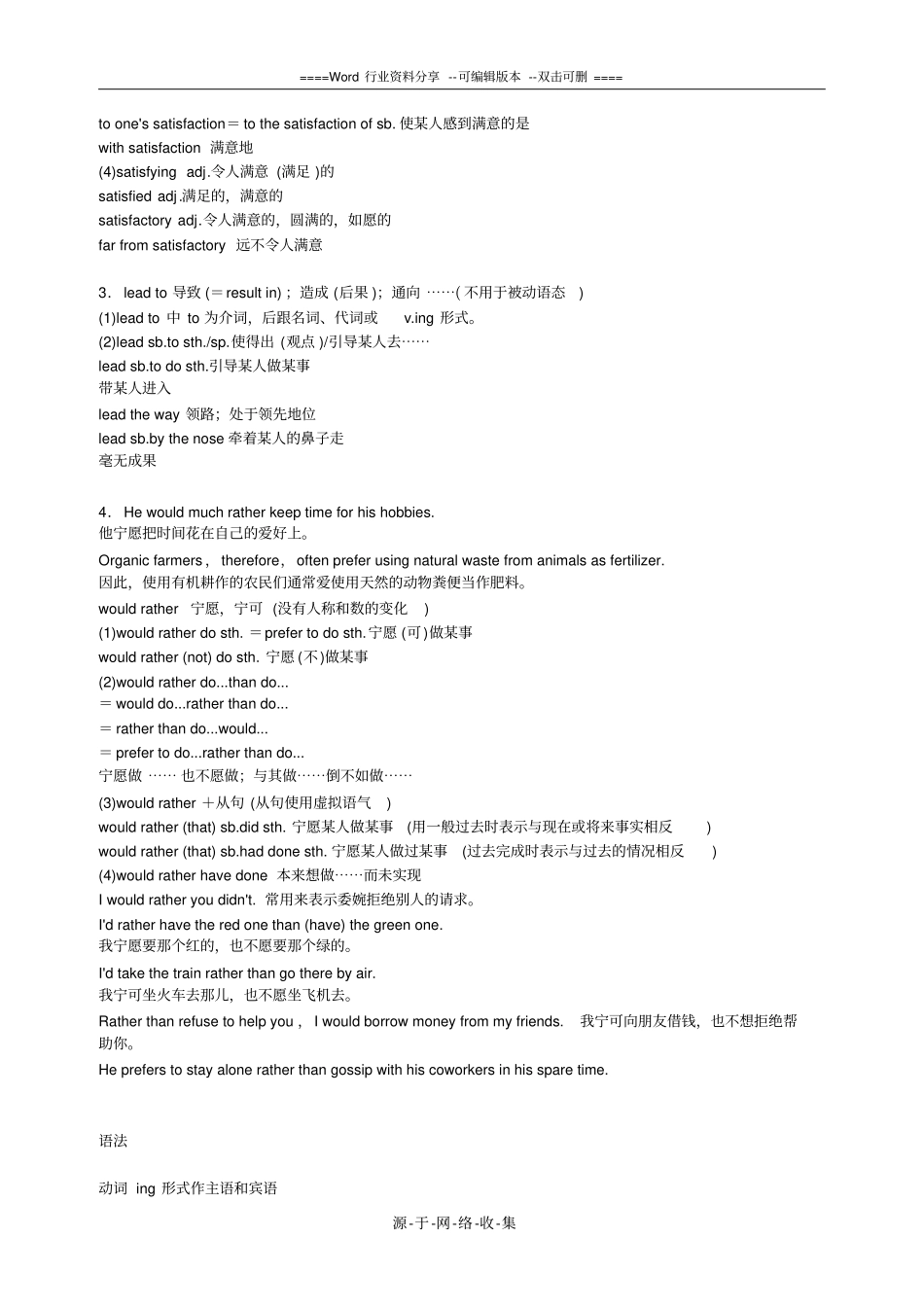 高中英语必修四Unit2知识归纳_第3页