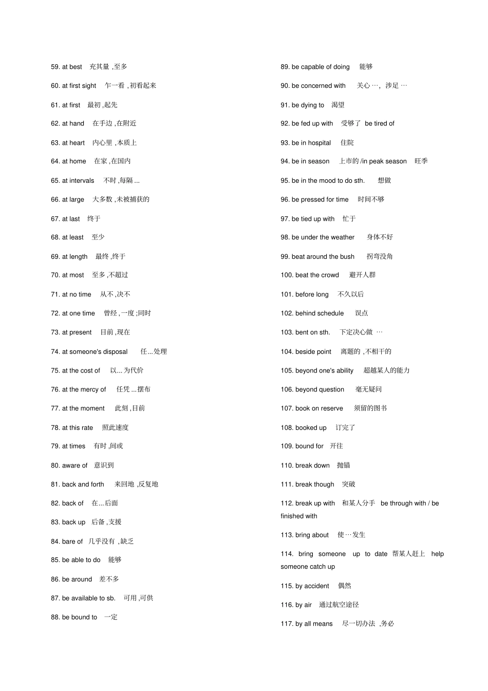高中英语重要词组_第2页