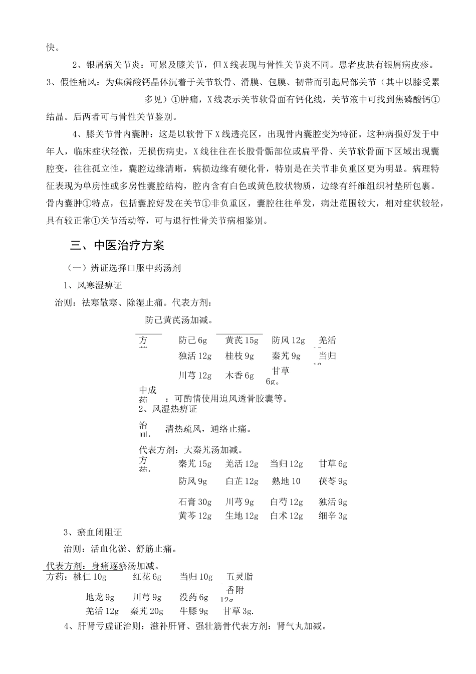 (完整版)膝关节骨性关节炎)中医诊疗方案_第3页
