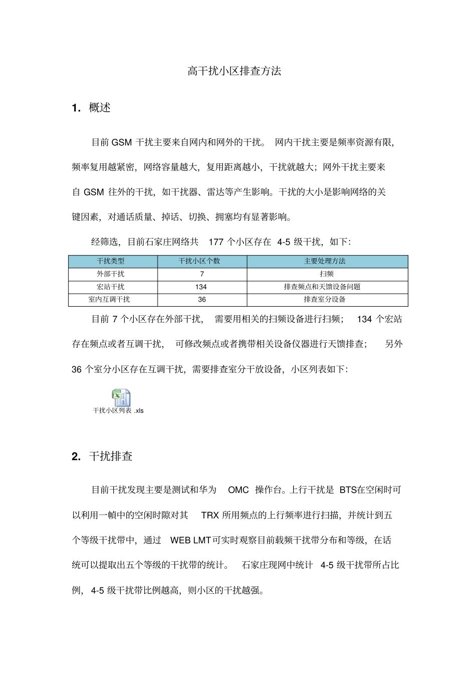 高干扰小区排查方法全解_第1页