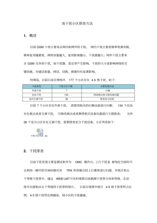 高干扰小区排查方法全解