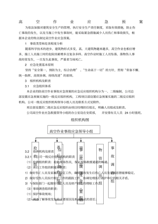 高空作业应急预案