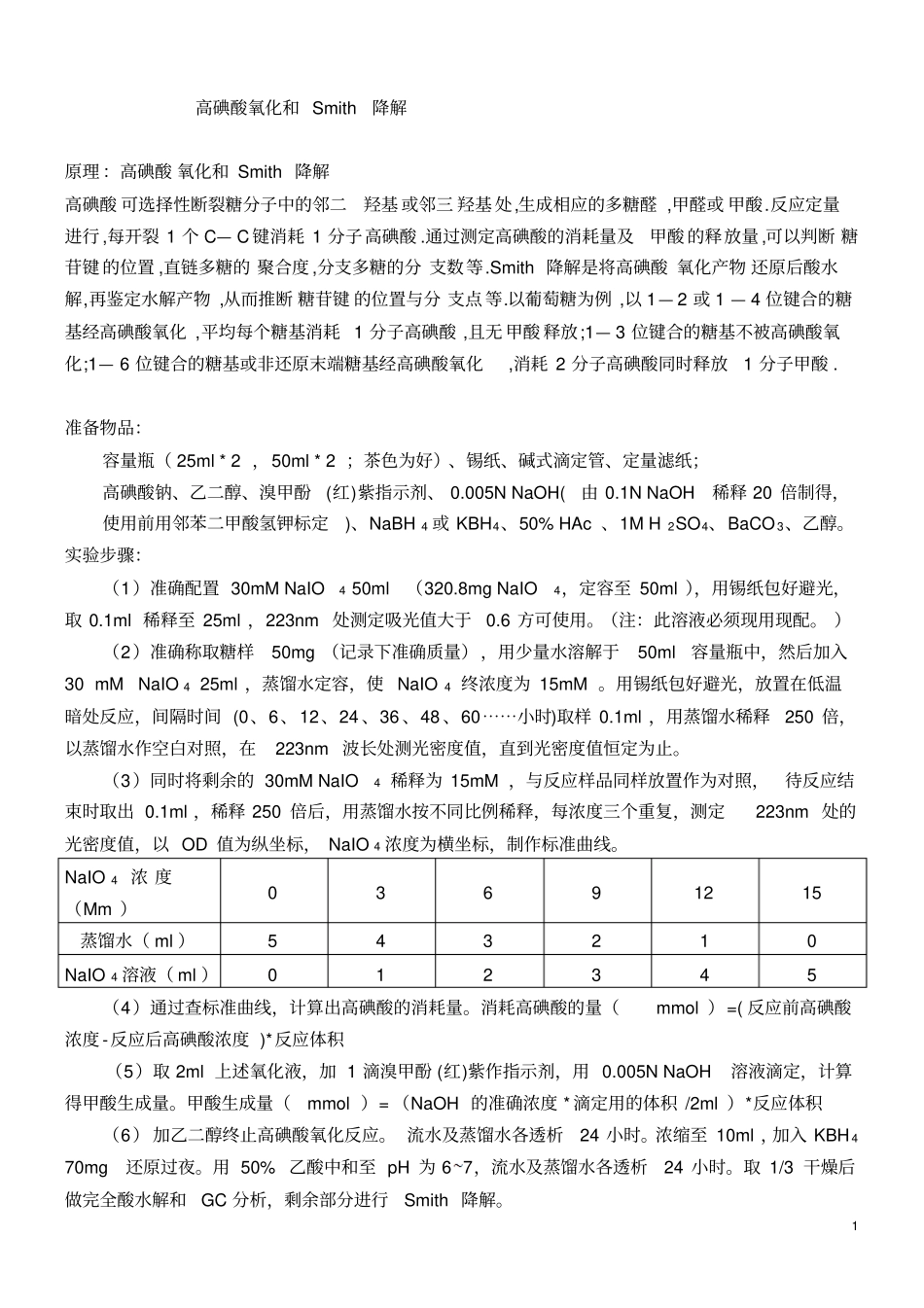 高碘酸氧化和Smith降解!!!_第1页