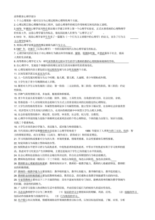 高等教育学及教育心理学合集
