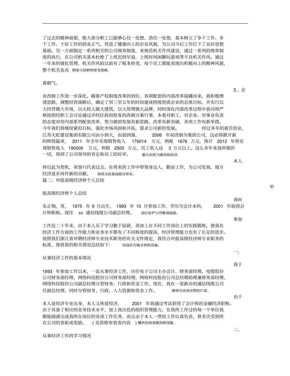 高级经济师工作总结_第2页