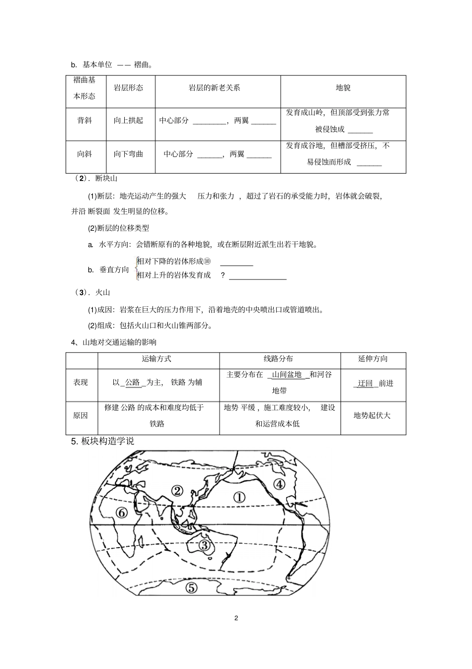 高考一轮复习、地表形态的塑造学案_第2页