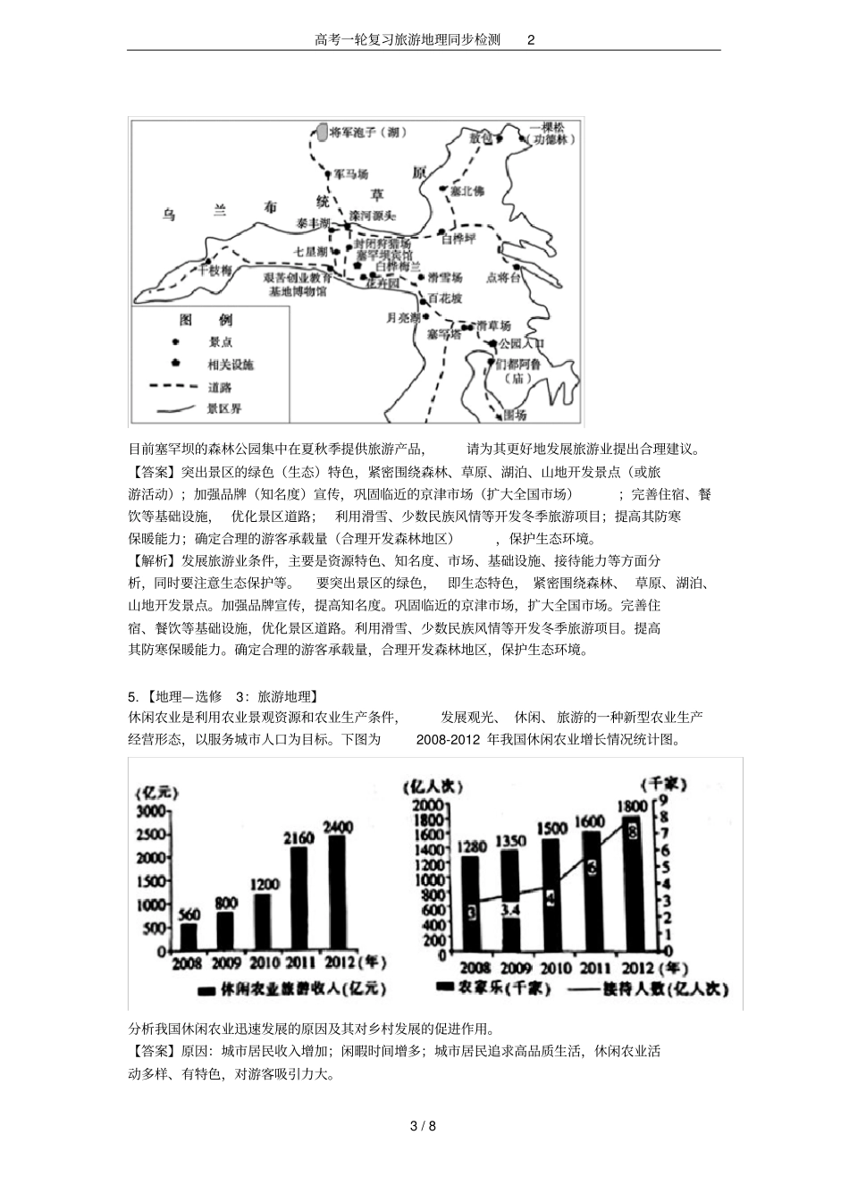 高考一轮复习旅游地理同步检测2_第3页