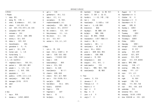 高考前英语知识清理：分类词汇_记忆全资料